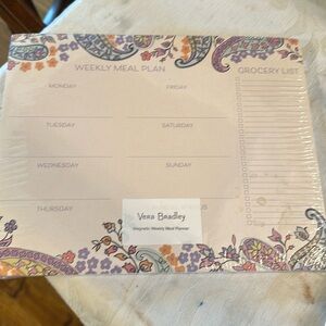 Vera Bradley magnetic meal planner, Maddelena Paisley Soft Shabby Chic Floral